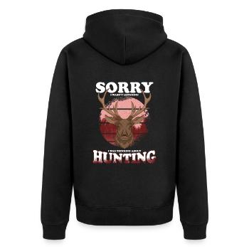 Chasseur Chasse au Cerf Dicton Chasse au Cerf Élaphe - Veste à capuche bio Premium Unisexe - noir - Dos - Nico (187cm)