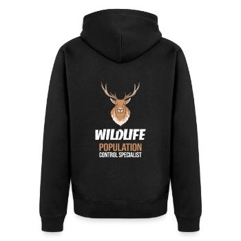Spécialiste de la faune Chasse Chasseur Chasse Cadeau de chasse - Veste à capuche bio Premium Unisexe - noir - Dos - Nico (187cm)