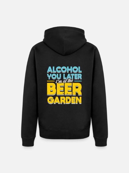 Bier Biergarten Bierfest Bierkrug - Unisex Premium Bio Zip Hoodie - Schwarz