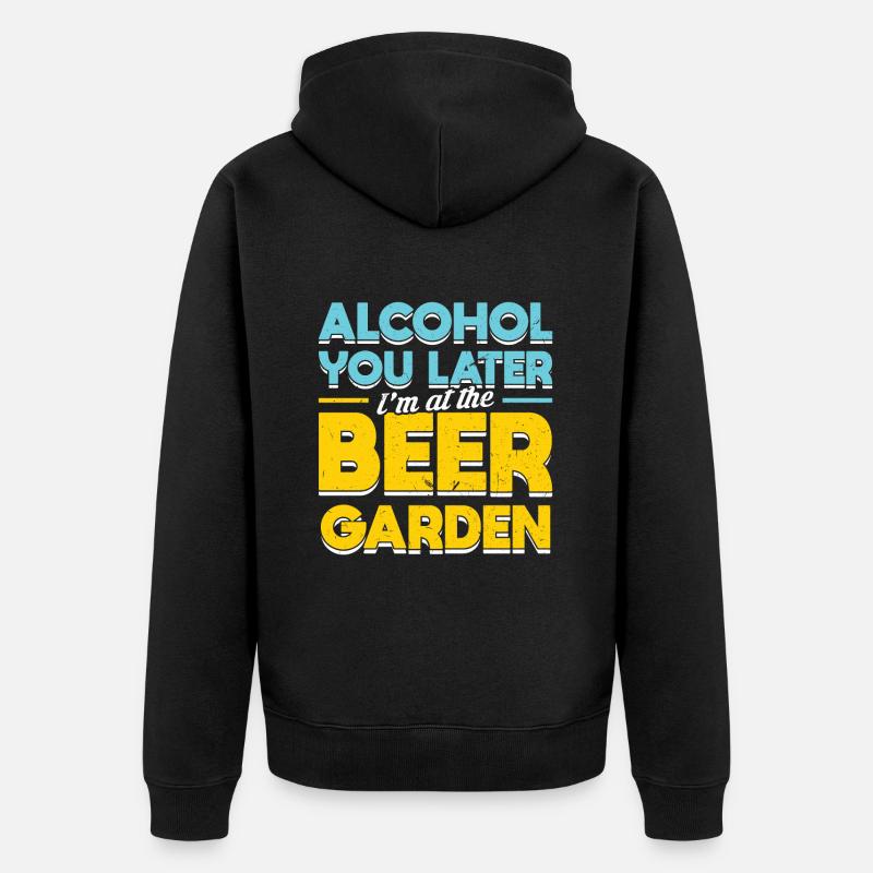 Bier Biergarten Bierfest Bierkrug - Unisex Premium Bio Zip Hoodie - Schwarz