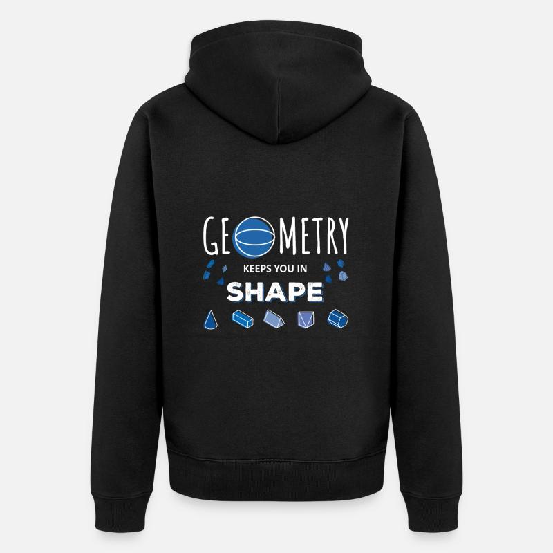 Dicton de la géométrie - Veste à capuche bio Premium Unisexe - noir