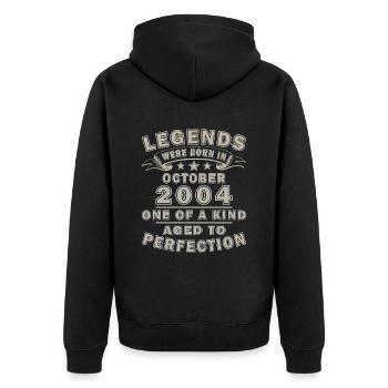 October 2004 Jubilee 2004 Legends October - Unisex Premium Organic Zip Hoodie - black - Back - Nico (187cm)