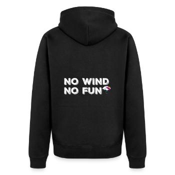 Drachen steigen, Lenkdrachen, Drachenfliegen Retro - Unisex Premium Bio Zip Hoodie - Schwarz - Hinten - Nico (187cm)