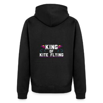 Kite Flying Kite Flying - Unisex Premium Organic Zip Hoodie - black - Back - Nico (187cm)