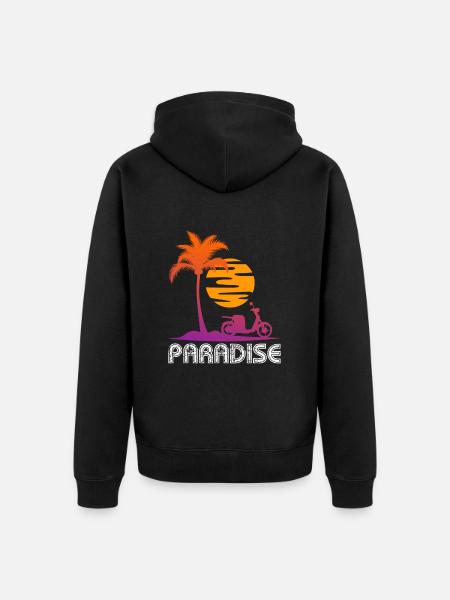 Scooter Scooter Mobylette - Veste à capuche bio Premium Unisexe - noir