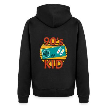 Gamer Gamer Video Game Funny Saying Gift - Unisex Premium Organic Zip Hoodie - black - Back - Nico (187cm)