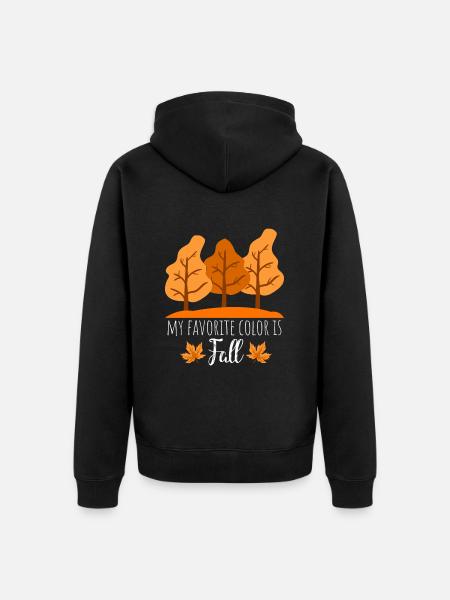 Herbst Spruch - Unisex Premium Bio Zip Hoodie - Schwarz