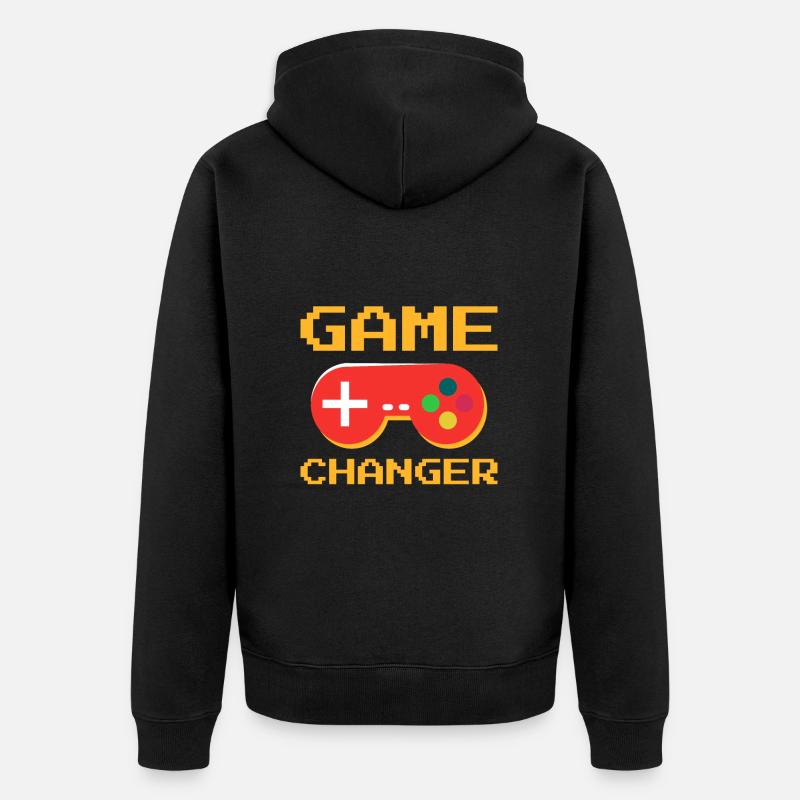 Changeur de jeu - Veste à capuche bio Premium Unisexe - noir