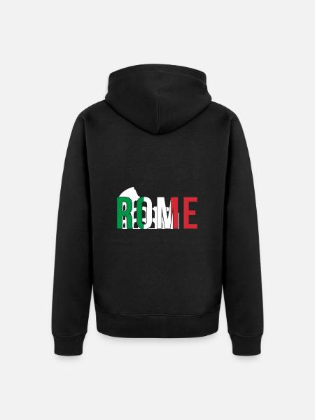 Kolosseum Italien Rom - Unisex Premium Bio Zip Hoodie - Schwarz