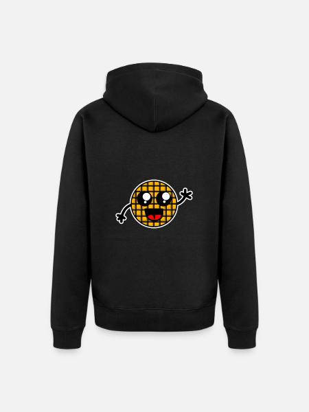 Gaufre / Conception de gaufres - Veste à capuche bio Premium Unisexe - noir