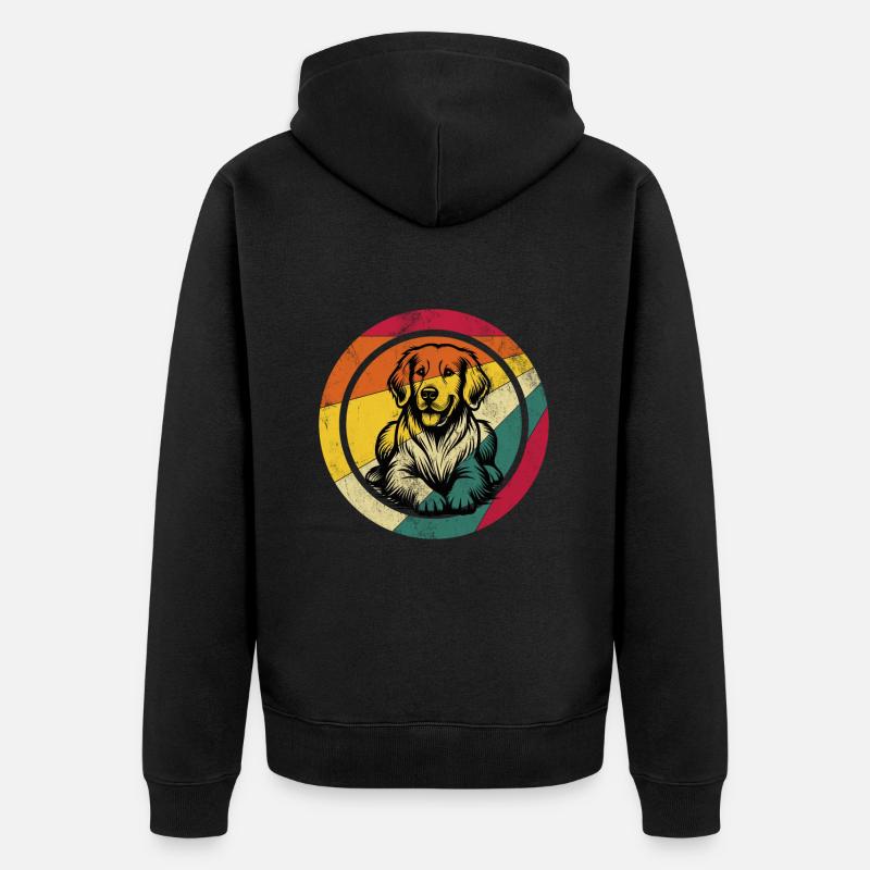 Golden retriever - Veste à capuche bio Premium Unisexe - noir