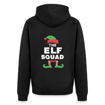 Escouade d’elfes mignon Noël - Veste à capuche bio Premium Unisexe - noir - Dos - Nico (187cm)