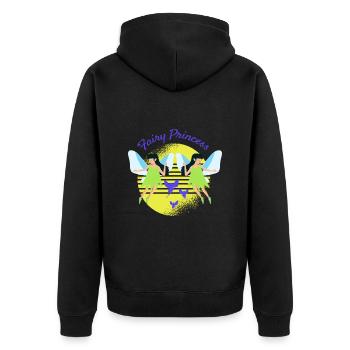 Fee zaubern Zauberstab Zahnarzt - Unisex Premium Bio Zip Hoodie - Schwarz - Hinten - Nico (187cm)