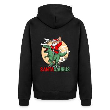 Dinosaure Trex T-Rex Noël Noël - Veste à capuche bio Premium Unisexe - noir - Dos - Nico (187cm)