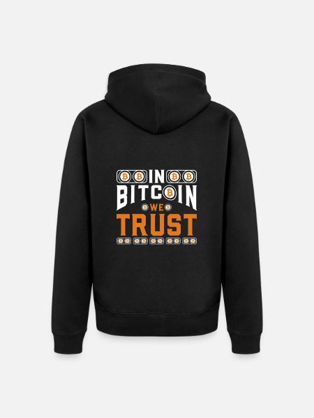 Bitcoin Design - Unisex Premium Bio Zip Hoodie - Schwarz