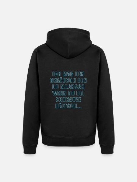 Schnauze Halts Maul - Unisex Premium Bio Zip Hoodie - Schwarz