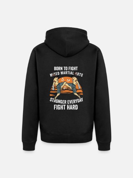 mixed martial arts mma - Unisex Premium Bio Zip Hoodie - Schwarz