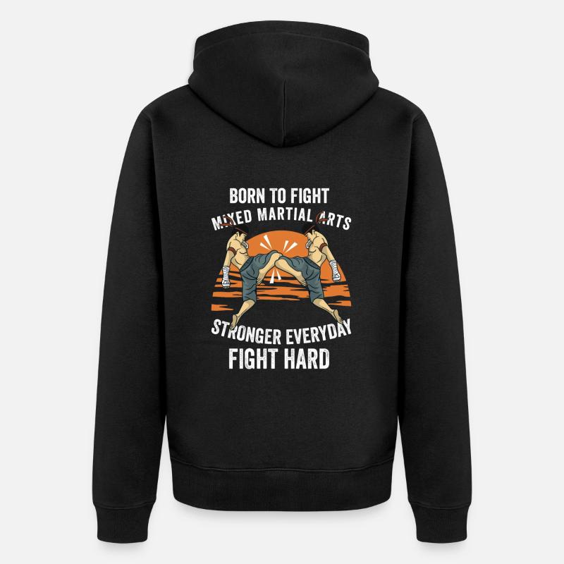 Arts martiaux mixtes MMA - Veste à capuche bio Premium Unisexe - noir