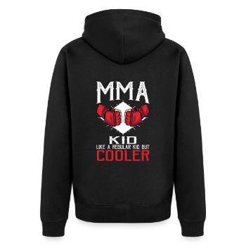 Sport Definition MMA - Unisex Premium Bio Zip Hoodie - Schwarz - Hinten - Nico (187cm)