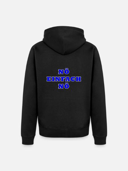 Nein Einfach nein - Unisex Premium Bio Zip Hoodie - Schwarz