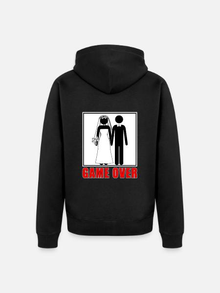 Mariage Game Over - Veste à capuche bio Premium Unisexe - noir