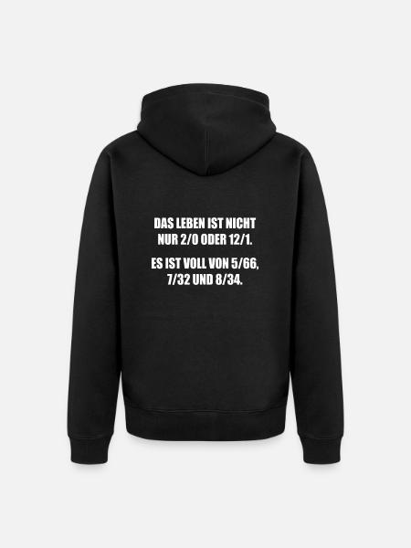 Mathe ist komisch - Unisex Premium Bio Zip Hoodie - Schwarz