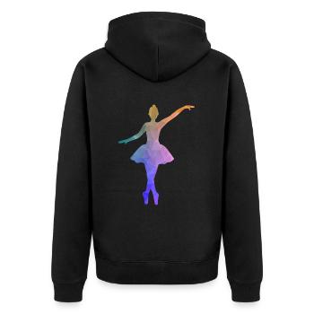 Danseuse de ballet - Veste à capuche bio Premium Unisexe - noir - Dos - Nico (187cm)