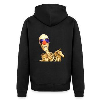 Tod eines Clowns - Unisex Premium Bio Zip Hoodie - Schwarz - Hinten - Nico (187cm)
