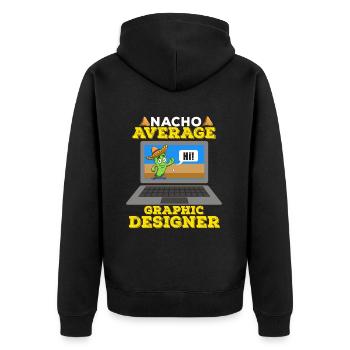 Cinco De Mayo Grapic Designer - Unisex Premium Bio Zip Hoodie - Schwarz - Hinten - Nico (187cm)