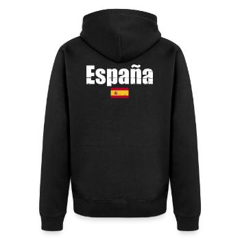 Espana Espagne Espagne Vintage Drapeau Espagnol - Veste à capuche bio Premium Unisexe - noir - Dos - Nico (187cm)