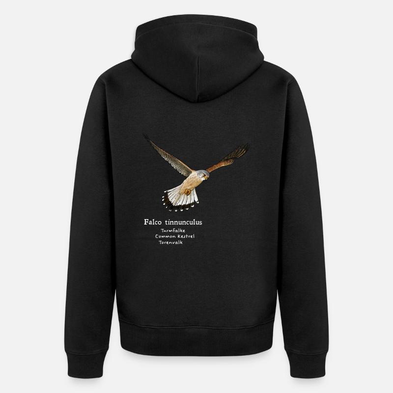 Crécerelle simple - Veste à capuche bio Premium Unisexe - noir