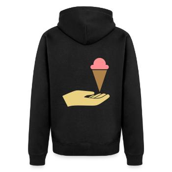 La main atteint la glace - Veste à capuche bio Premium Unisexe - noir - Dos - Nico (187cm)
