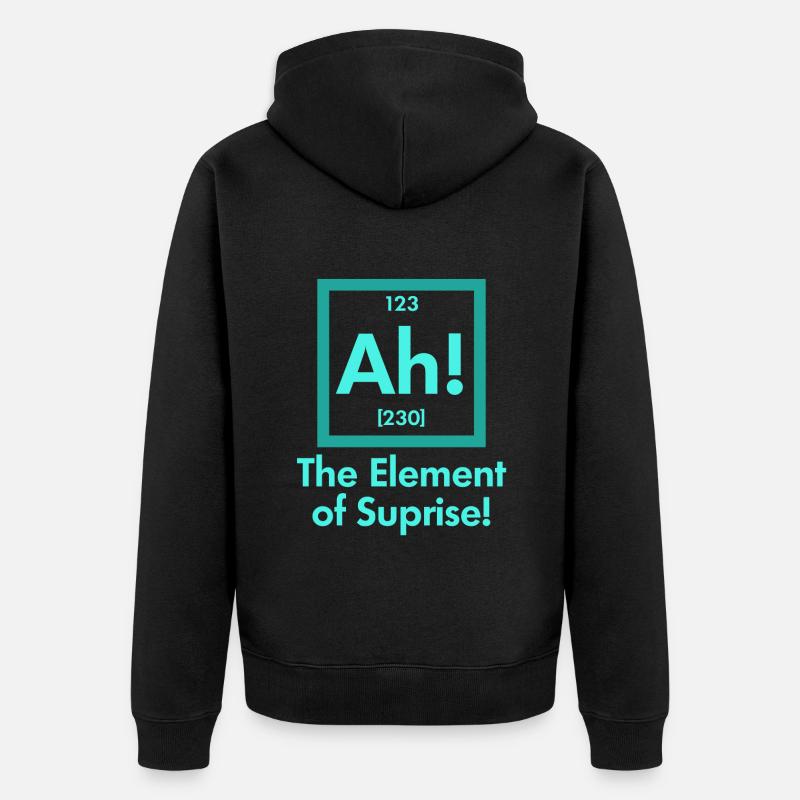 Science nerd physics - Unisex Premium Organic Zip Hoodie - black