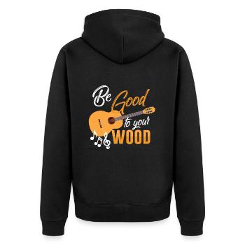 Musique Guitare Guitariste - Veste à capuche bio Premium Unisexe - noir - Dos - Nico (187cm)