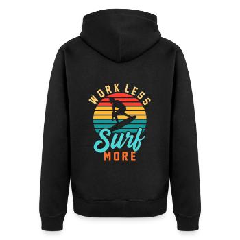 Planche de surf d'été - Veste à capuche bio Premium Unisexe - noir - Dos - Nico (187cm)
