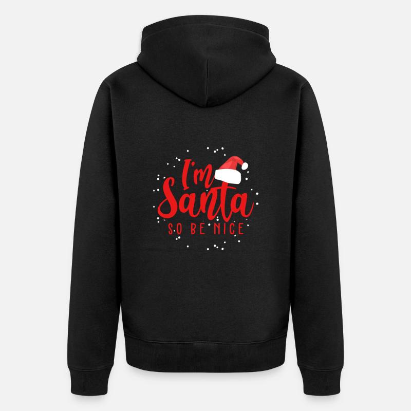 Père Noël Noël Noël - Veste à capuche bio Premium Unisexe - noir