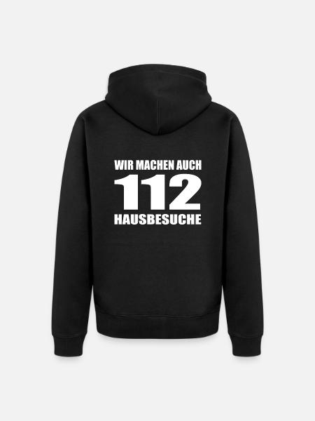Feuerwehr - Unisex Premium Bio Zip Hoodie - Schwarz