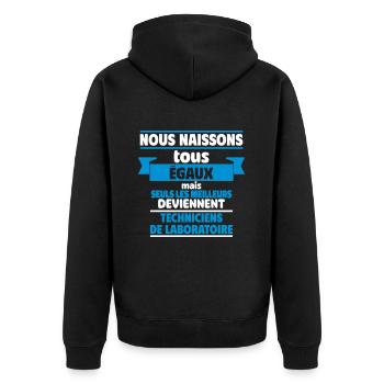 Les meilleurs techniciens de laboratoire - Veste à capuche bio Premium Unisexe - noir - Dos - Nico (187cm)