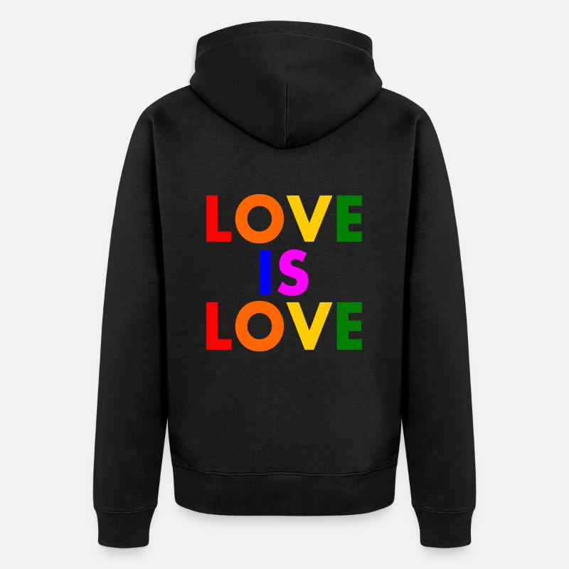 Love is love - Veste à capuche bio Premium Unisexe - noir