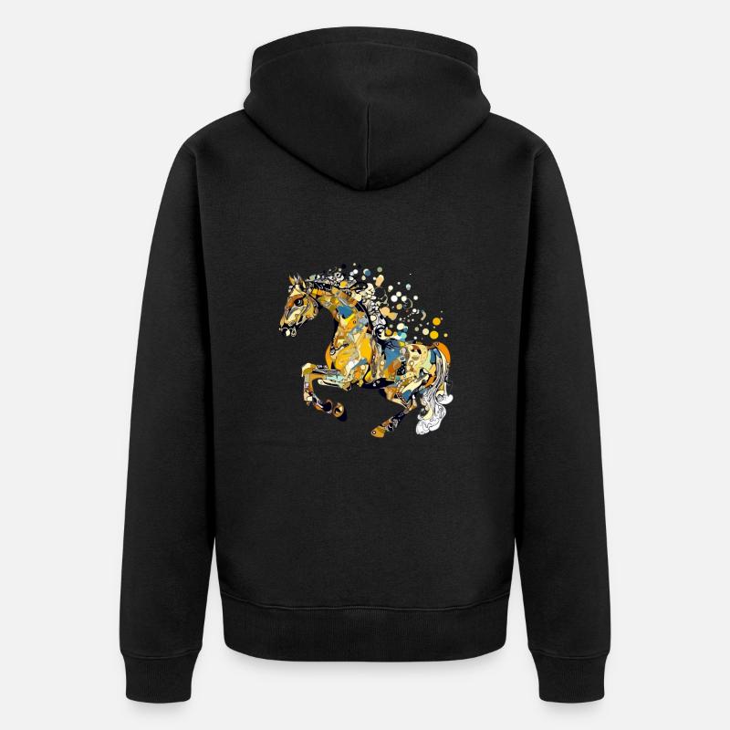 Gadros le cheval - Veste à capuche bio Premium Unisexe - noir
