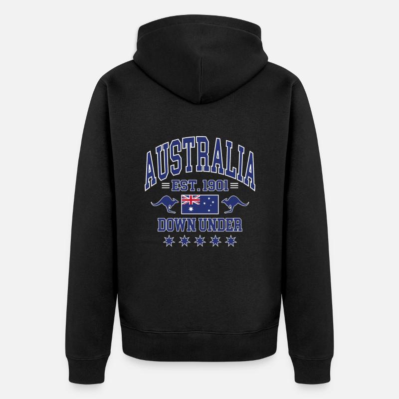 Australie - Veste à capuche bio Premium Unisexe - noir