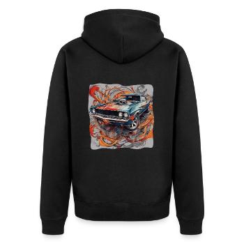 Voiture de sport - Veste à capuche bio Premium Unisexe - noir - Dos - Nico (187cm)