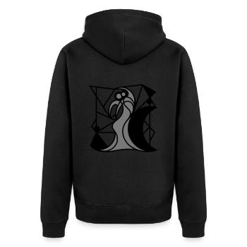 Tango des contraires. Passion la nuit. - Veste à capuche bio Premium Unisexe - noir - Dos - Nico (187cm)