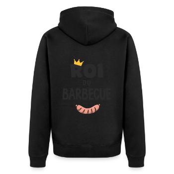 Roi du barbecue pour homme papa BBQ - Veste à capuche bio Premium Unisexe - noir - Dos - Nico (187cm)