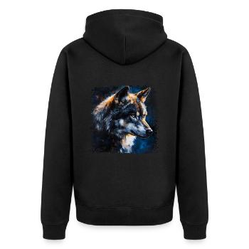 The wolf is often portrayed as a villain - Unisex Premium Organic Zip Hoodie - black - Back - Nico (187cm)