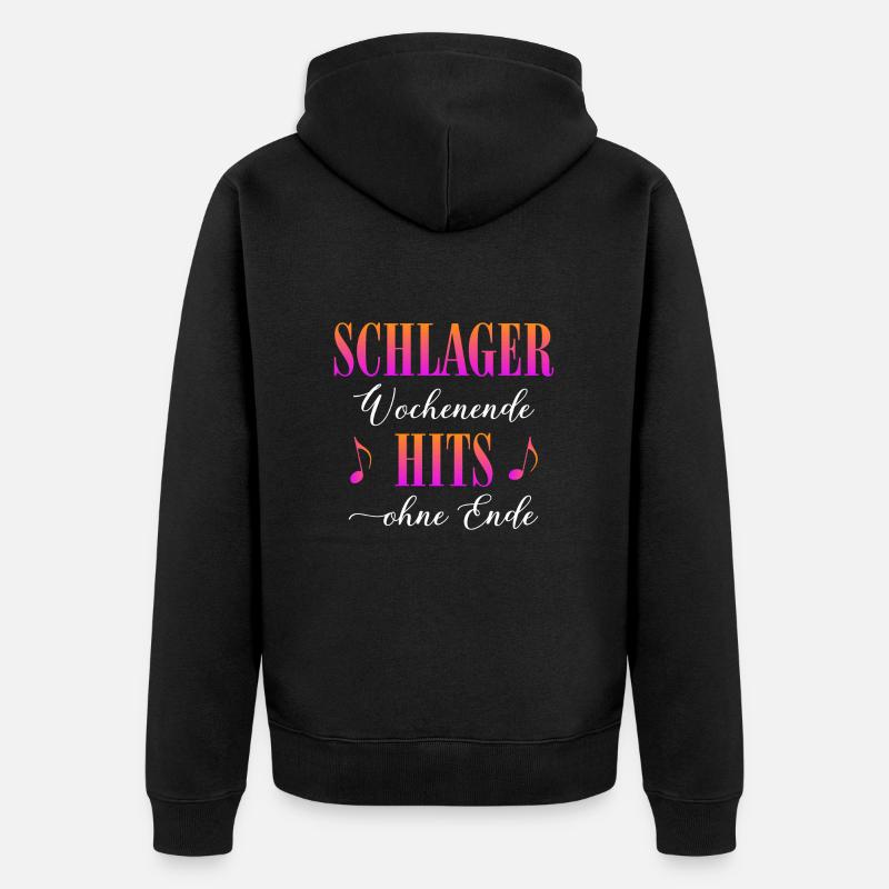 Week-end Schlager - Veste à capuche bio Premium Unisexe - noir