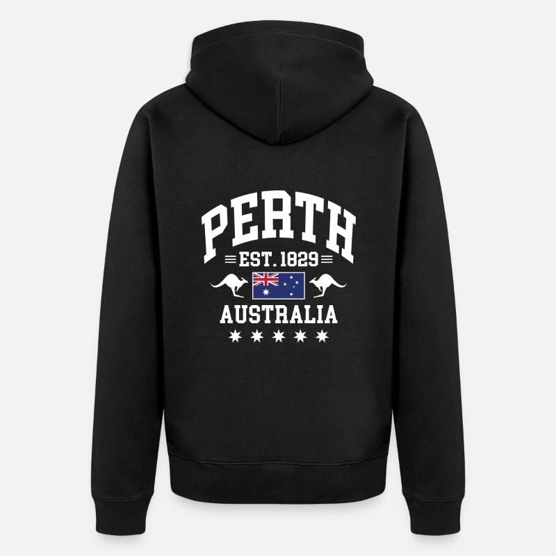 Perth - Veste à capuche bio Premium Unisexe - noir