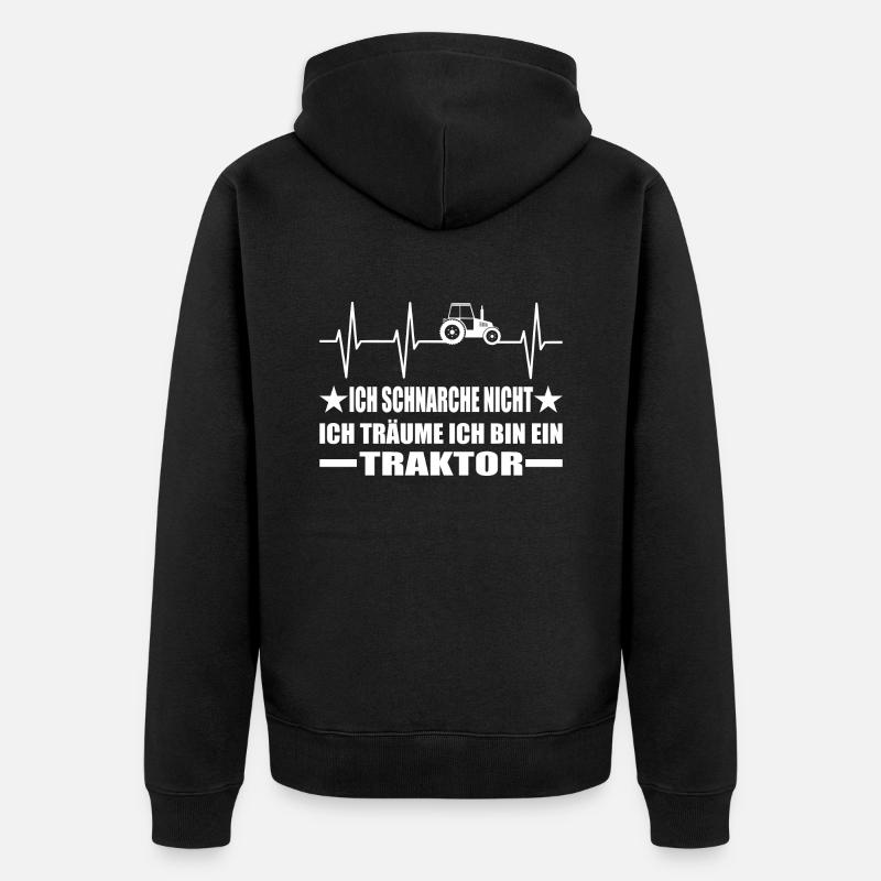 Traktor - Unisex Premium Bio Zip Hoodie - Schwarz