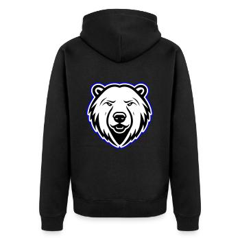Tête d’ours polaire Ours polaire - Veste à capuche bio Premium Unisexe - noir - Dos - Nico (187cm)
