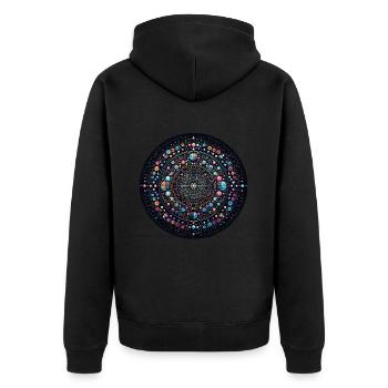 Interstellar Zodiac Spectrum - Unisex Premium Organic Zip Hoodie - black - Back - Nico (187cm)